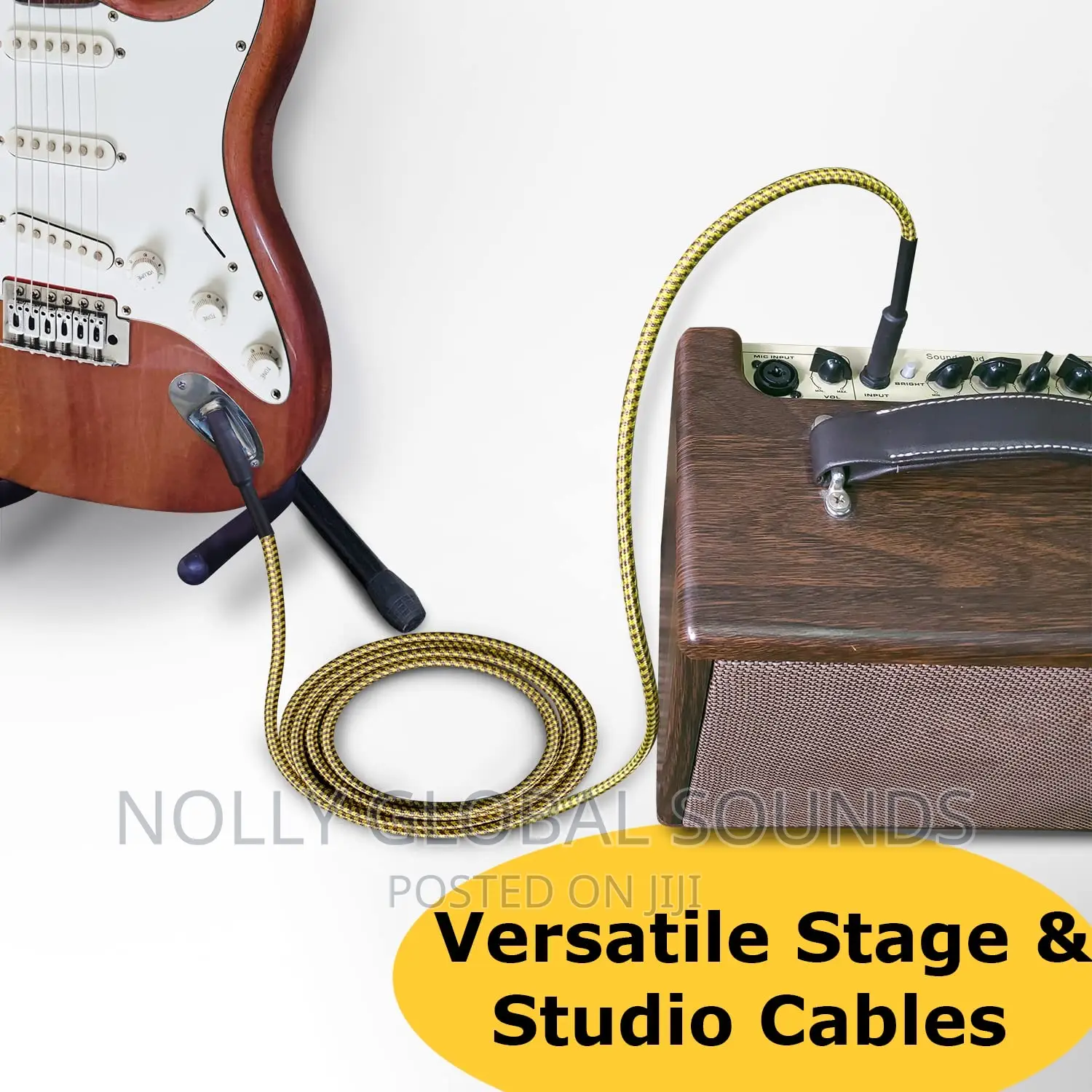 Audio Instrument Cable for Guitar,Keybord Etc 5miter Length