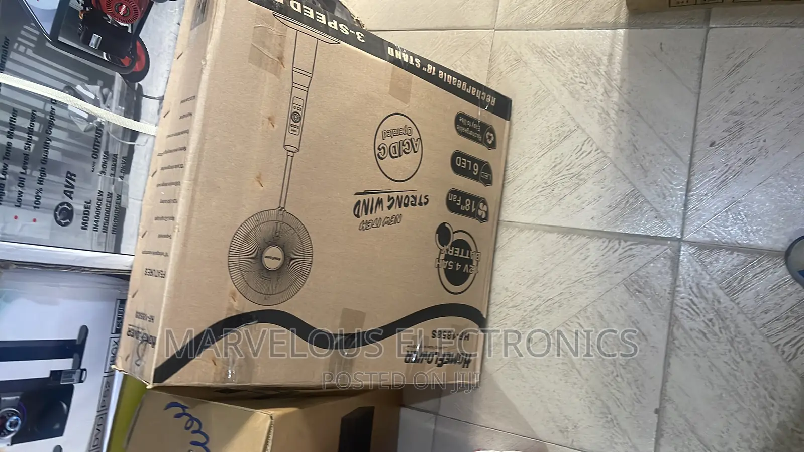 Brand New Home Flower 18inch Rechargeable Standing Fan
