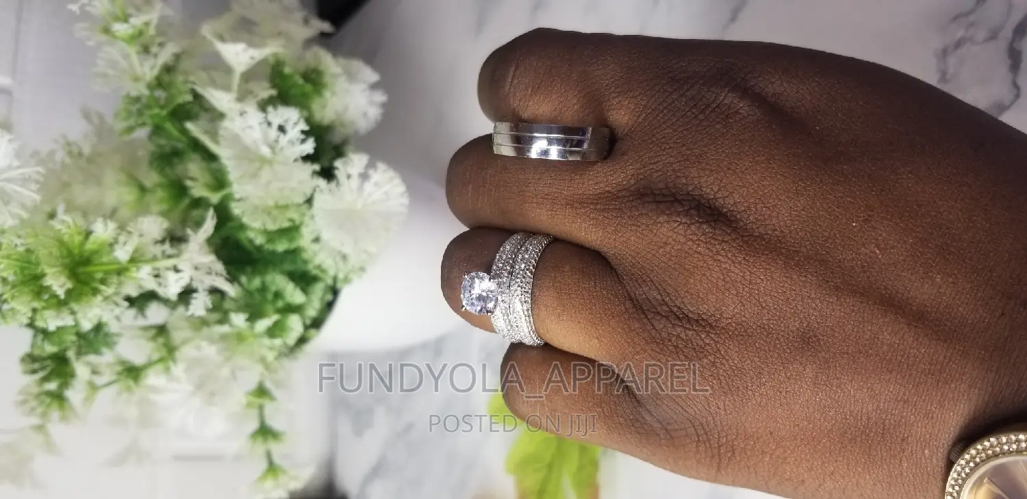 925 Sterling Silver Couple Wedding Ring