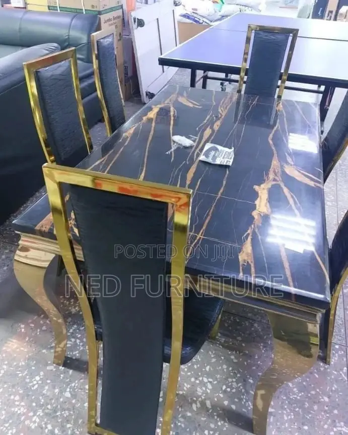 Gold Entrusted Base Animal Leg Dining By 6 Seaters
