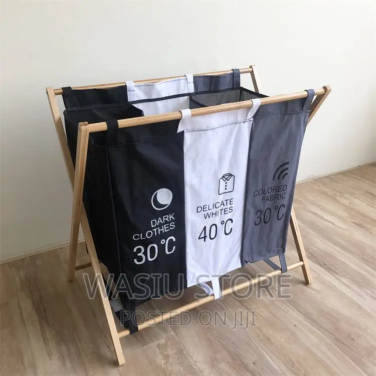 3 Partition 145L Large Laundry Hamper/ Laundry Basket