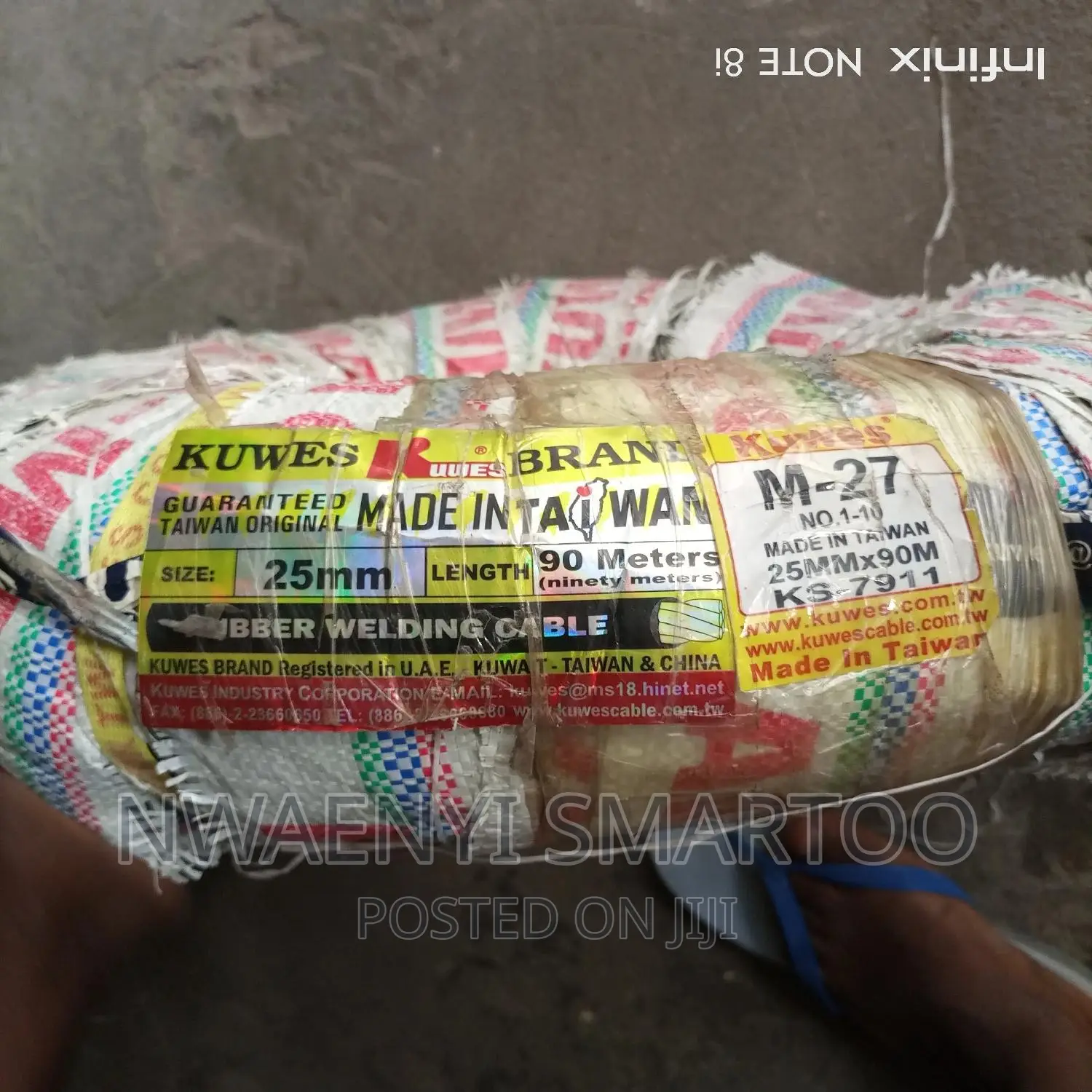 Original 25mm Pure Copper Welding Cable