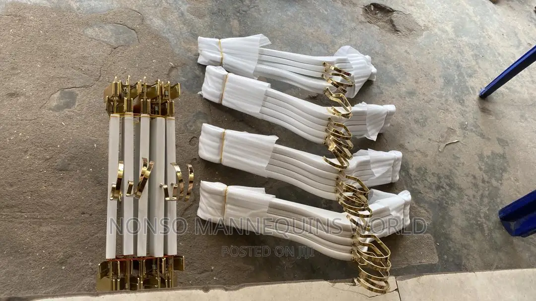 Luxury White Hangers With Gold Head