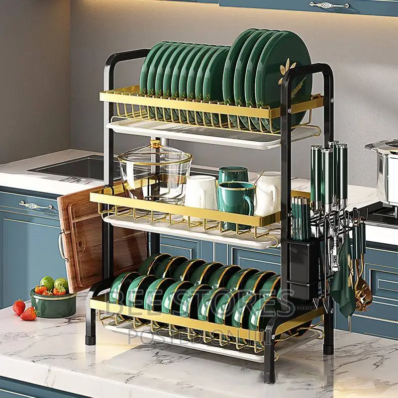 3 Layers Quality Anti Rust Dish Plate Rack