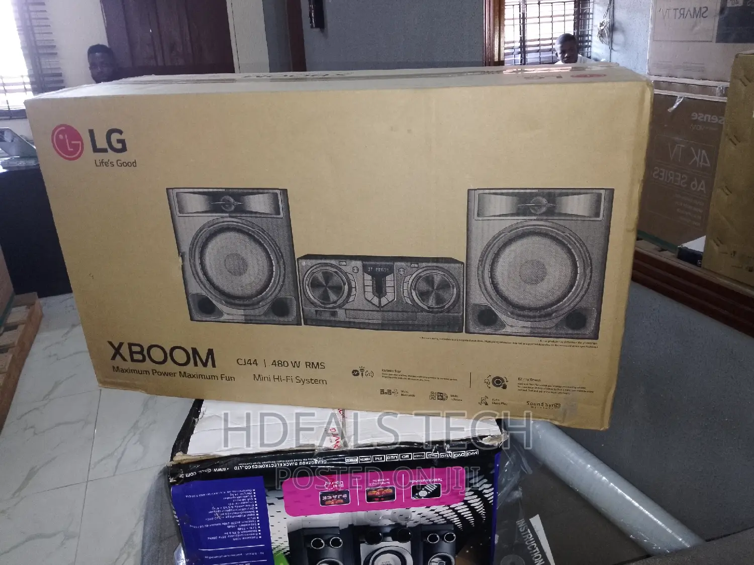 LG CJ44 Xboom 480watts 2USB Ports Sleek Design CD Bluetooth