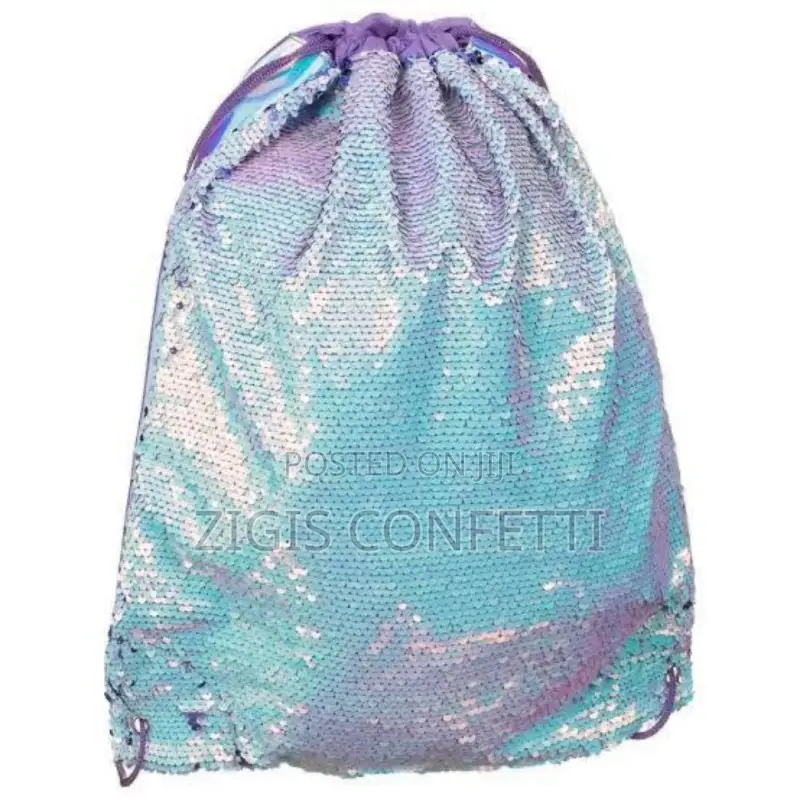 Shiny Sequin Drawstring Backpack: Gym and Dance Bag