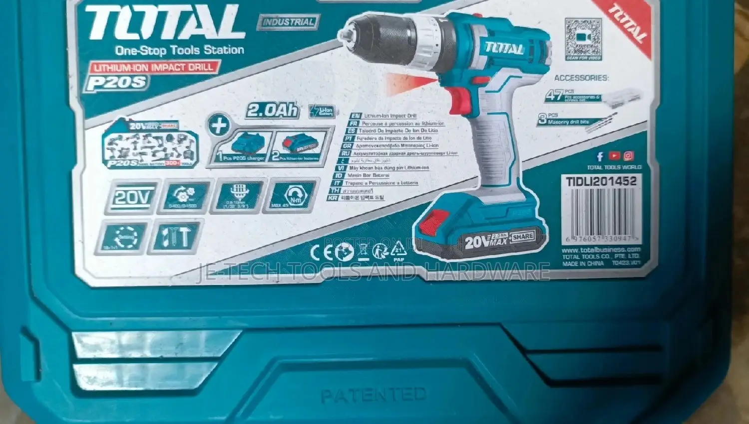 Total Lithium-Ion Impact Drill P20s 20v