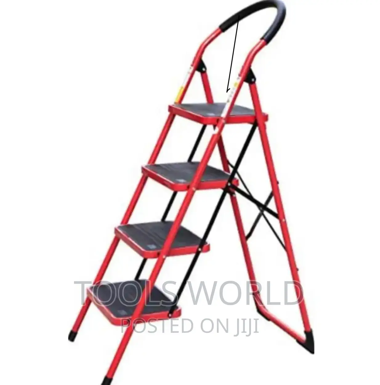 Red and Black 4 Step Ladder