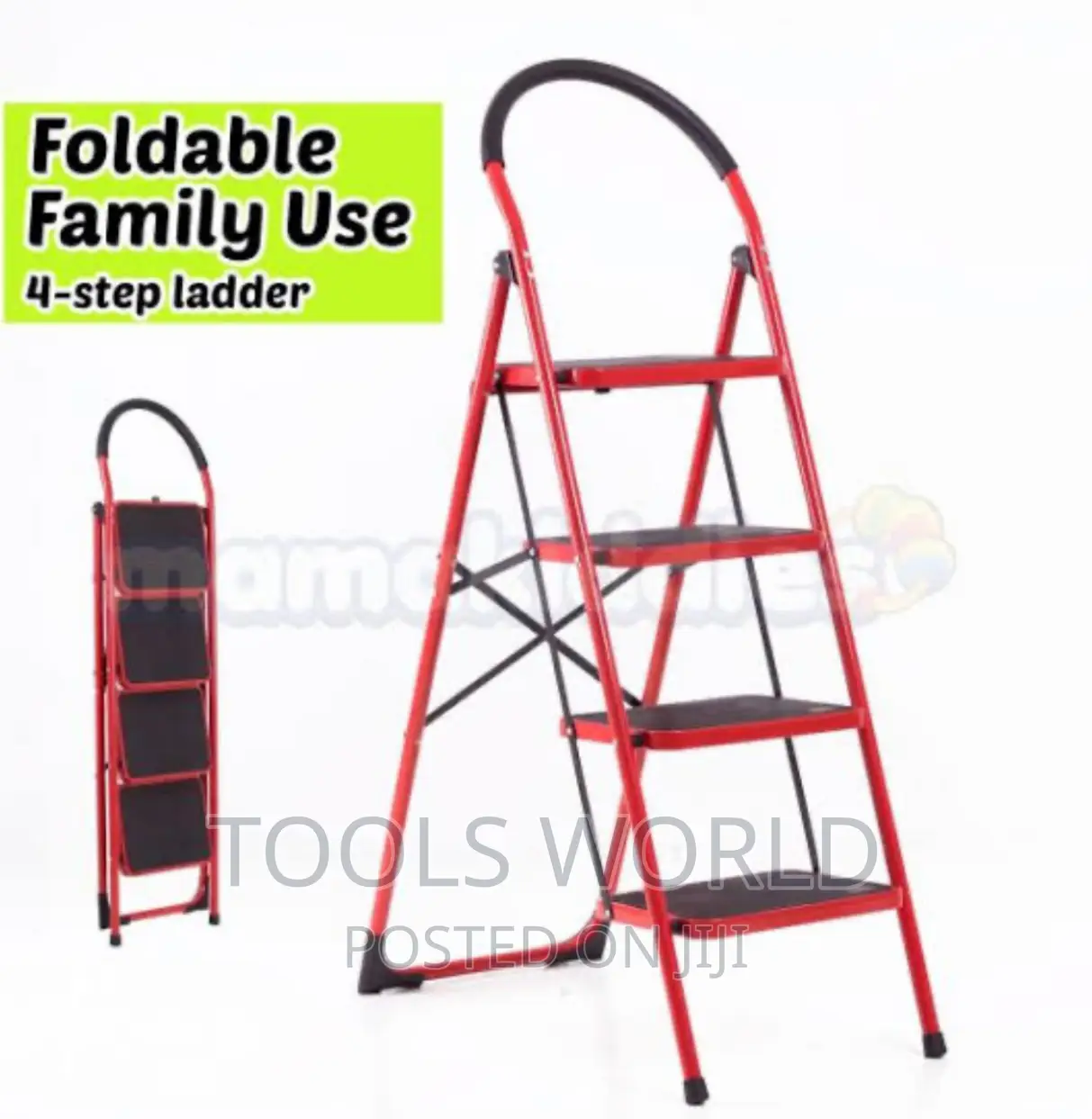 Red and Black 4 Step Ladder
