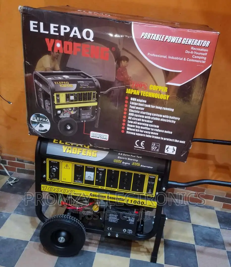 11kva Elepaq Yaofeng Petrol Generator 100% Copper Coil