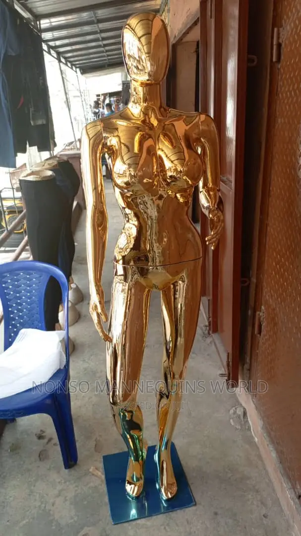 Female Size 12 Dark Gold Chrome Female Mannequin
