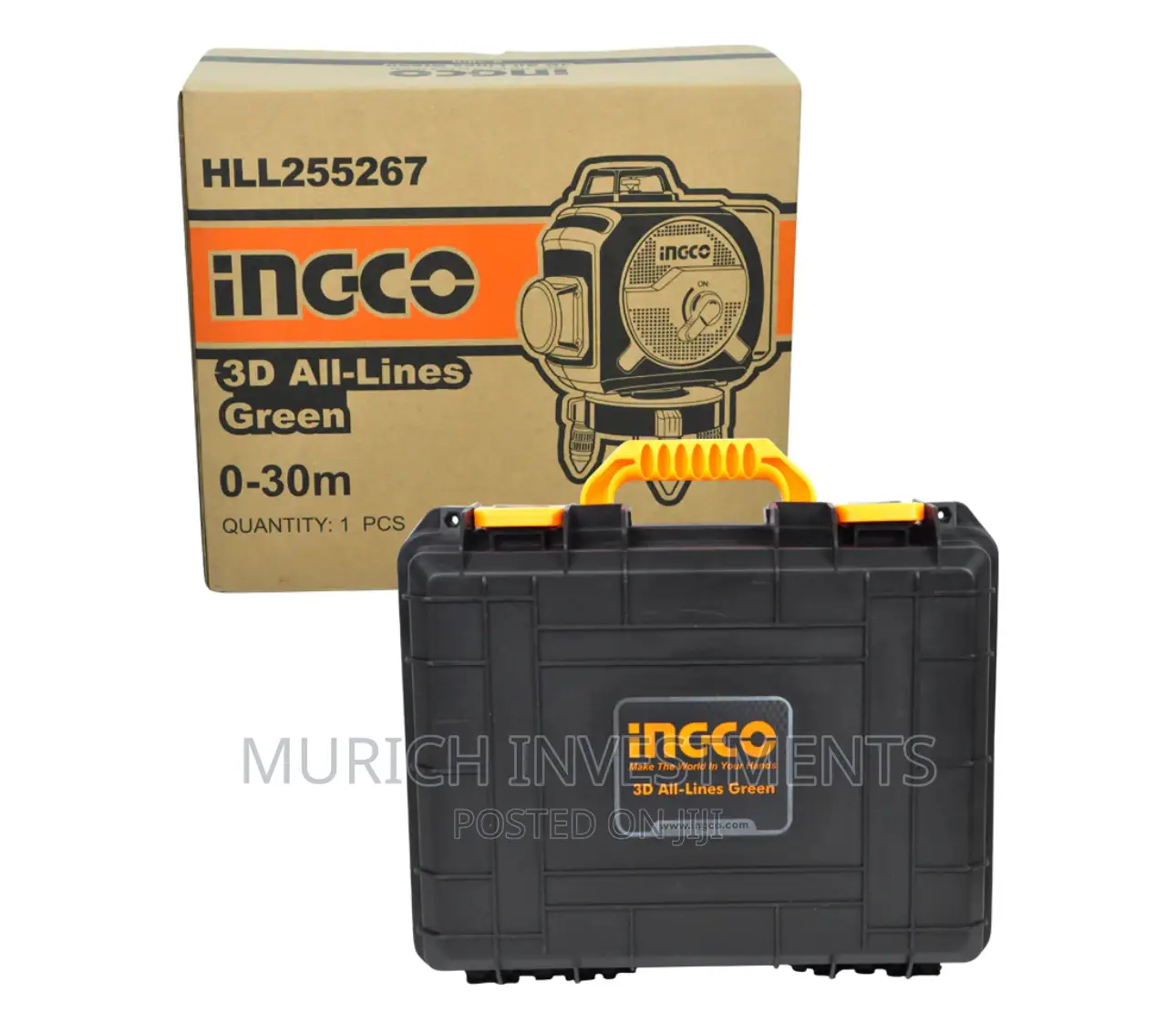 INGCO 3D All Lines 8/12/16 Lines Green Laser Level 0-30m