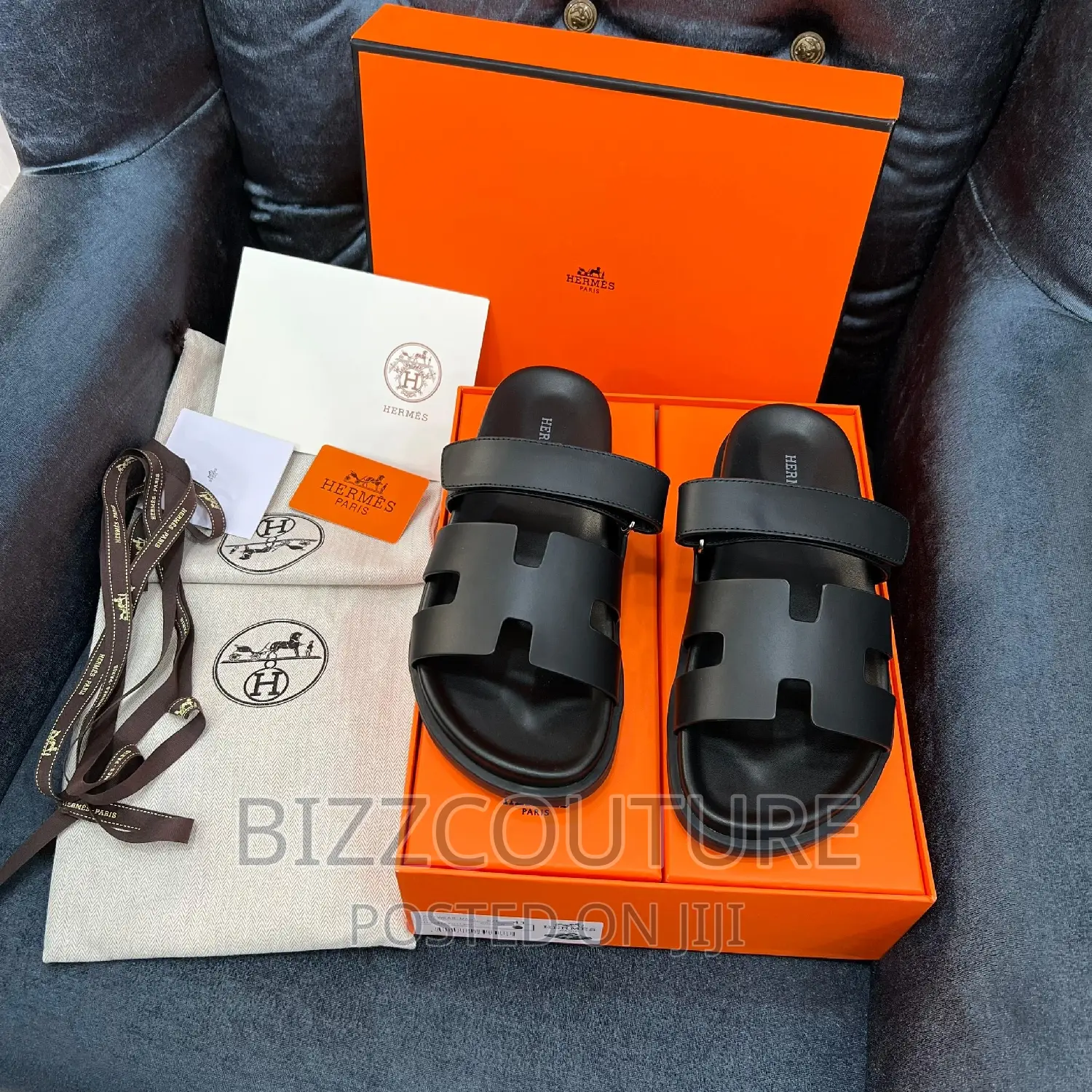 Original HERMES LEATHER Sandals Available in Store