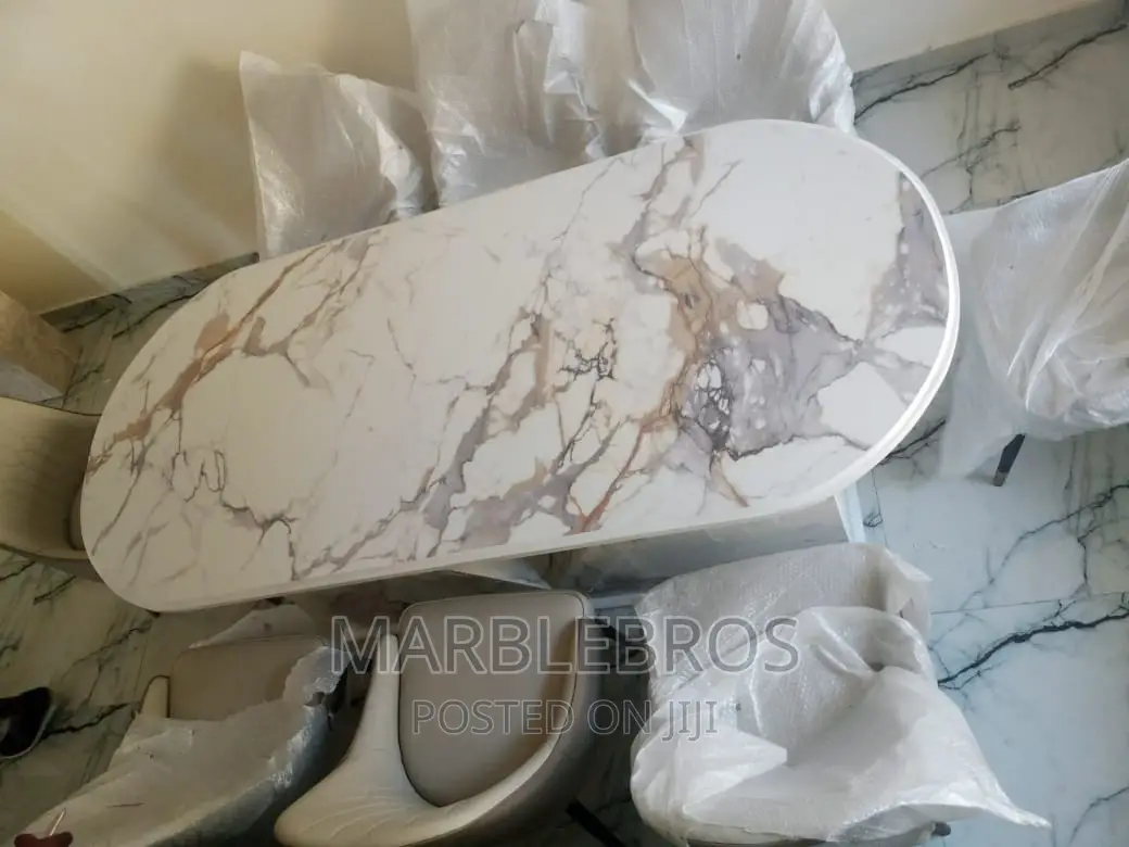 MB6* 8 Sitters Marble Dining Table, Size:- 224x106x55