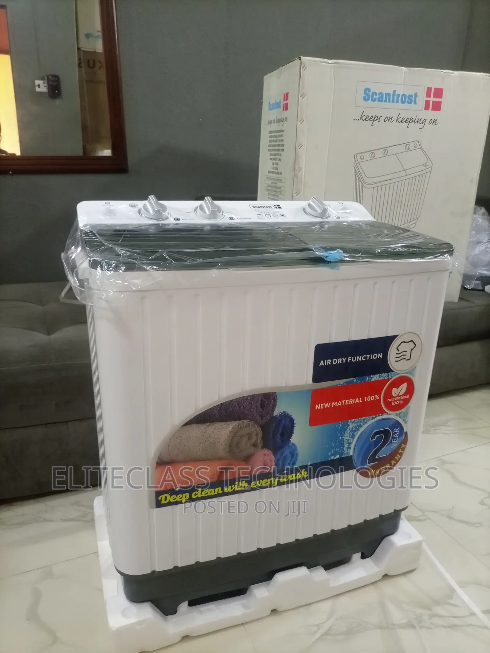 New Scanfrost Twin Tub 6kg Washing Machine(SFWMTT6RH)