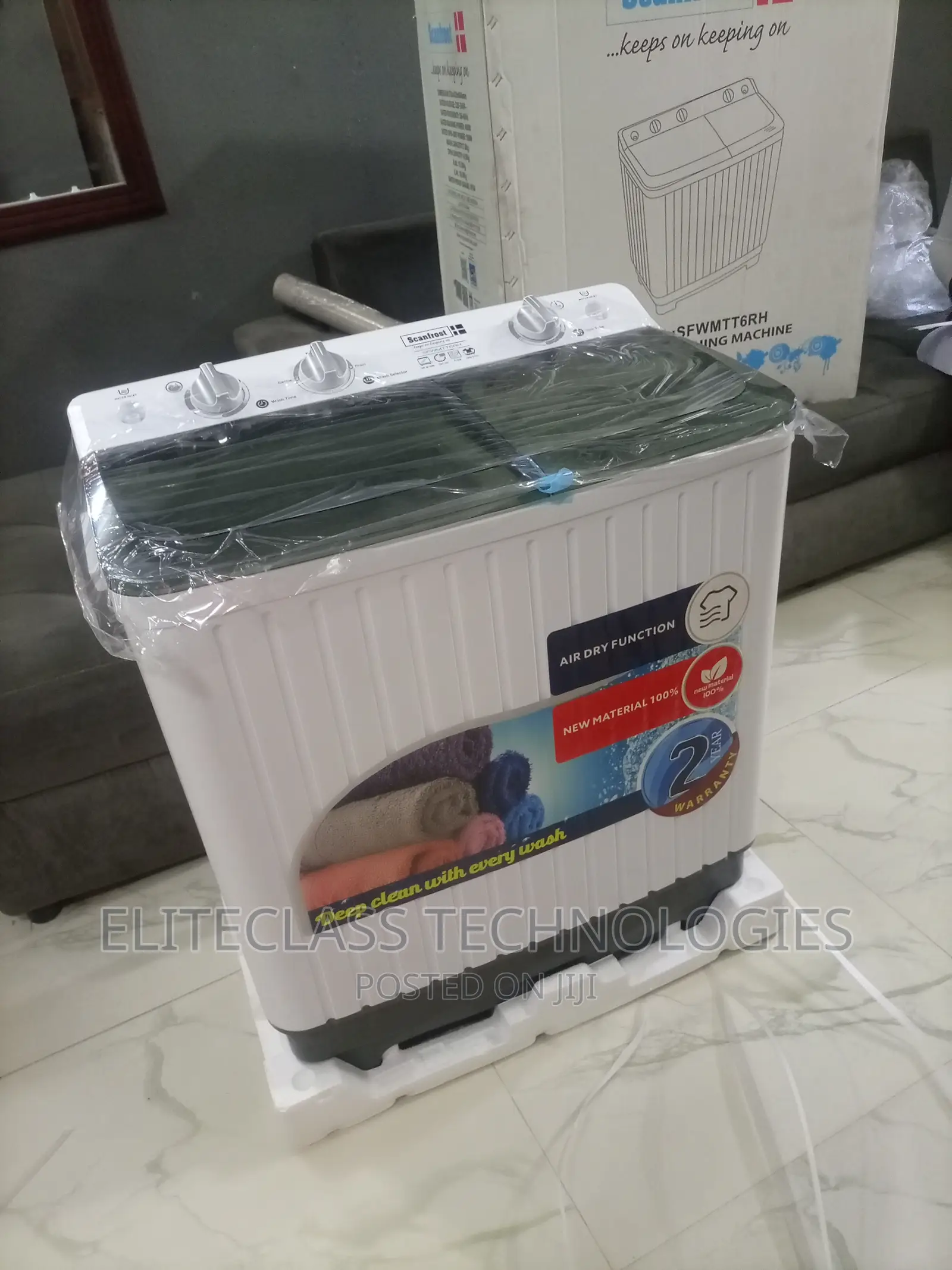 New Scanfrost Twin Tub 6kg Washing Machine(SFWMTT6RH)