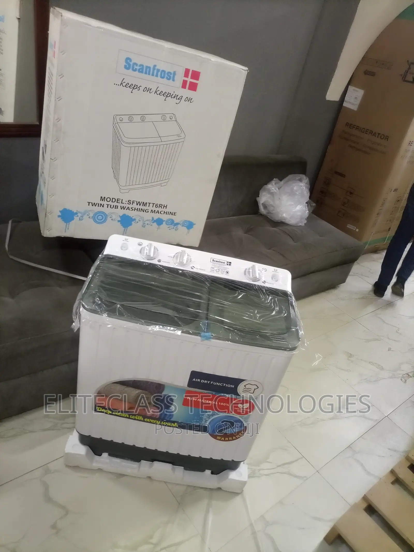 Dry Spin Scanfrost Washing Machine Twin Tub 6kg SFWMTT6RH