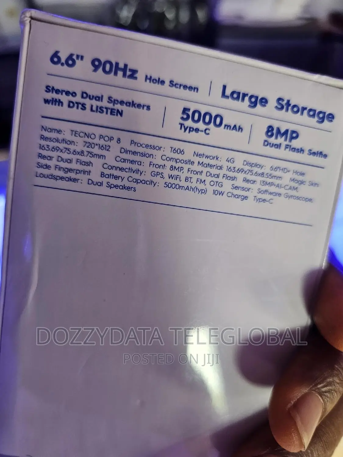 New Tecno Pop 8 128 GB White