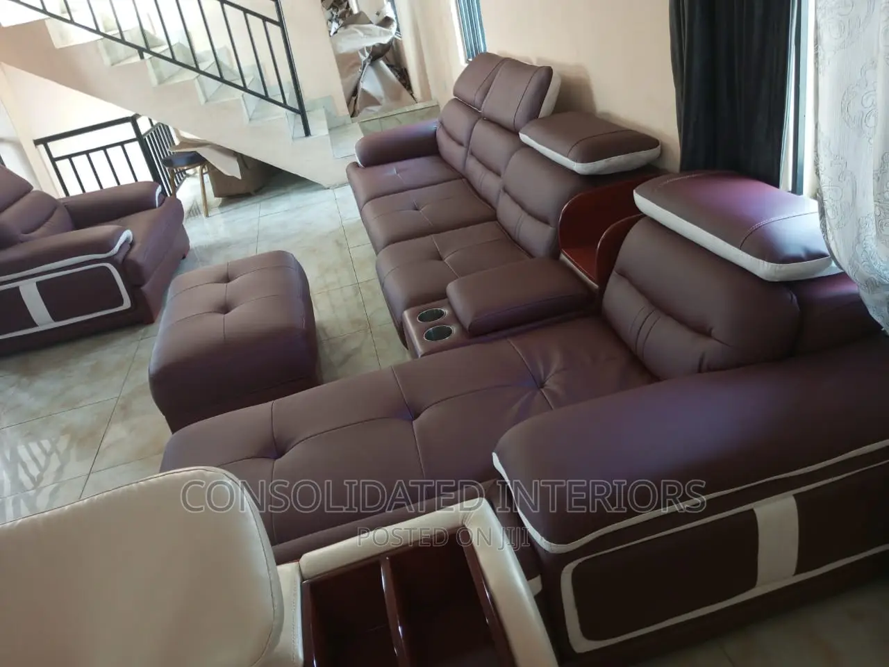 Unique Leather Sofa Set
