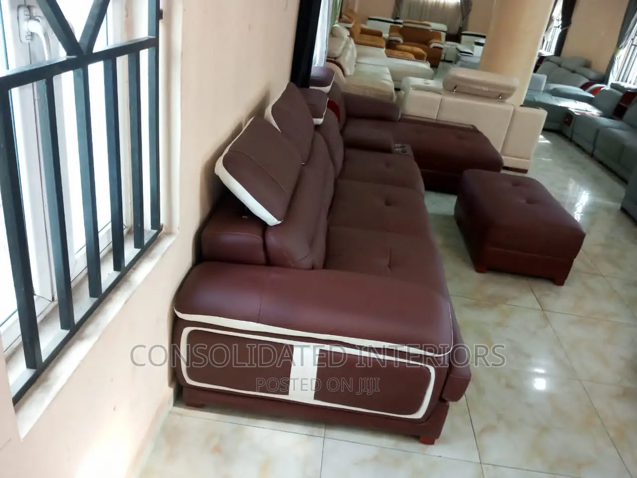Unique Leather Sofa Set