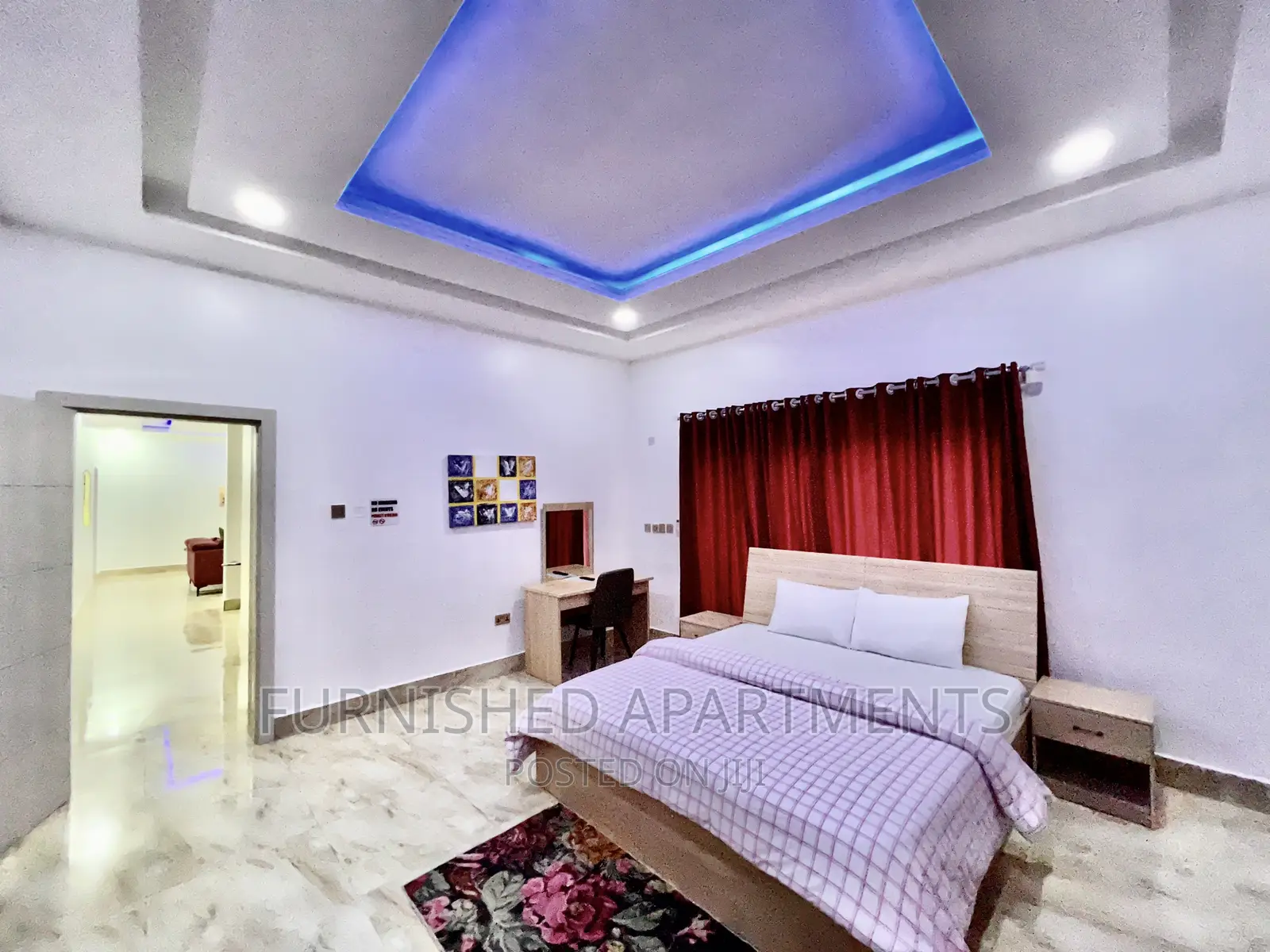 Furnished 2bedroom Flat Wifi 24hrs Lit - 1st Floor