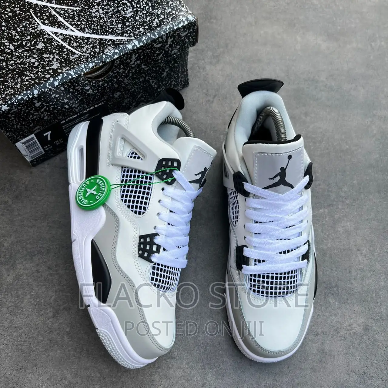 Original Air Jordan 4 Retro Military Black Sneaker Available