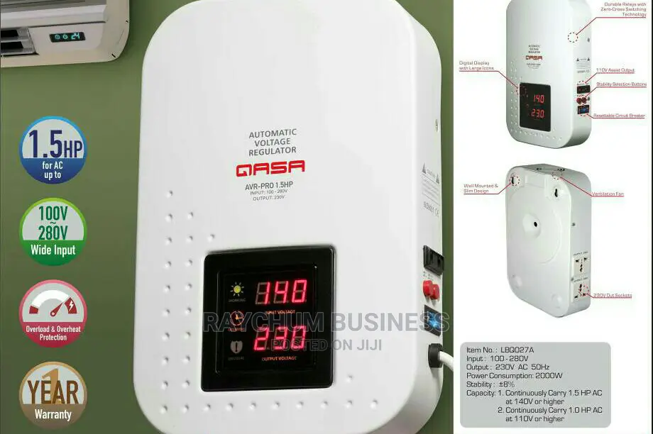 Qasa Wall Stabilizer Suitable For 1.5hp And 1hp AC