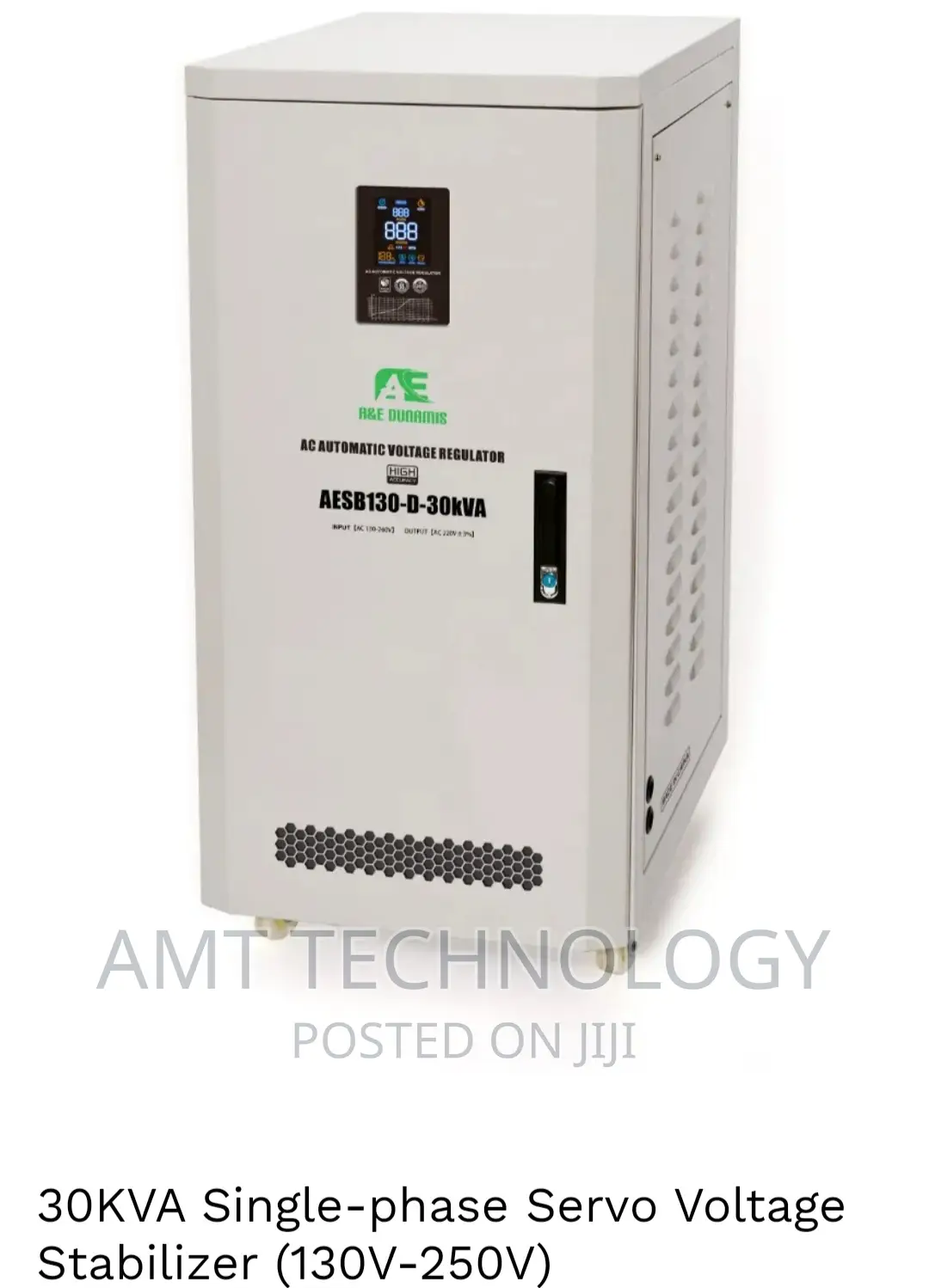 30kva A E Servo Stabilizer Single Phase 130v