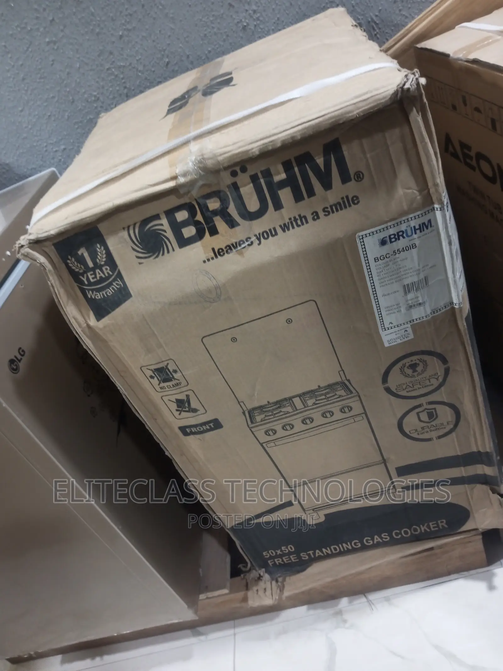 50 X 50 (Bgc-55401b) 4 Burner Bruhm Gas Cooker