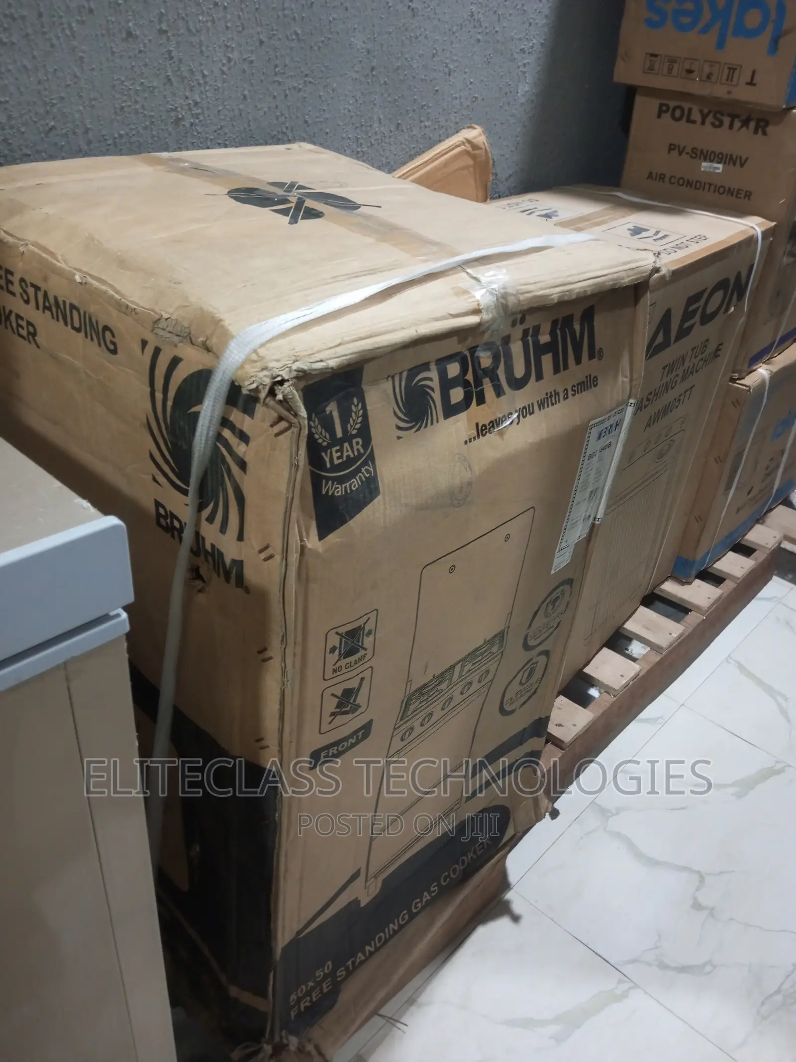 Durable and Low Cost 4 Burner Bruhm Gas Cooker BGC-55401b