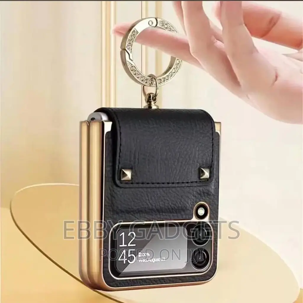 Case for Samsung Galaxy Z Flip 5, Luxury Electroplated Gold