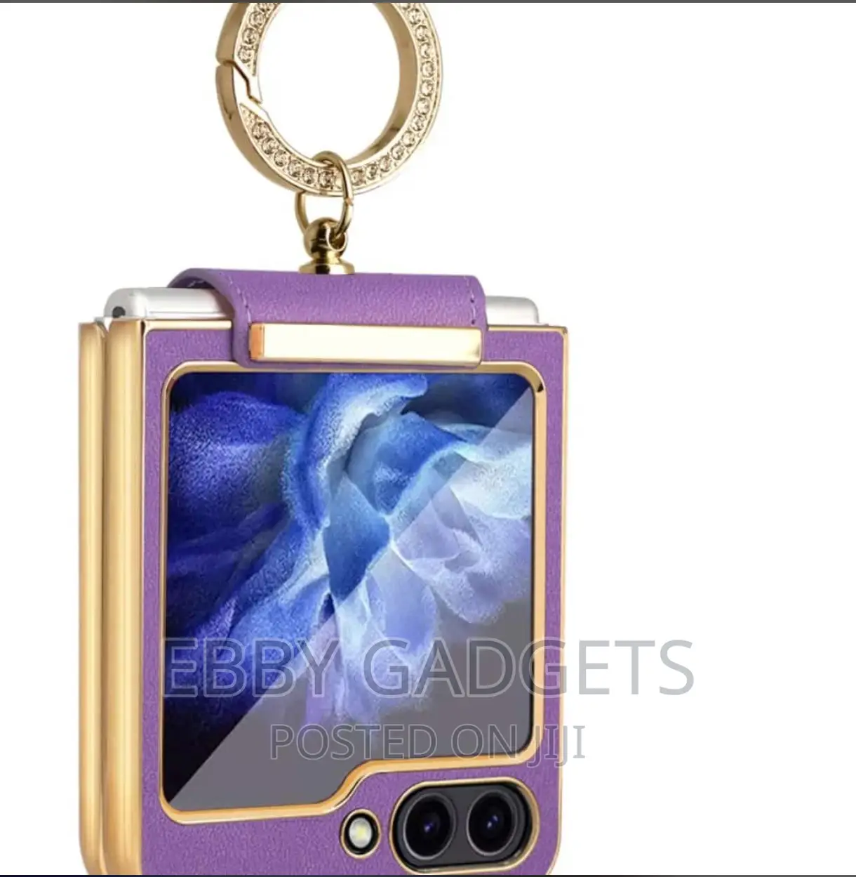 Case for Samsung Galaxy Z Flip 5, Luxury Electroplated Gold