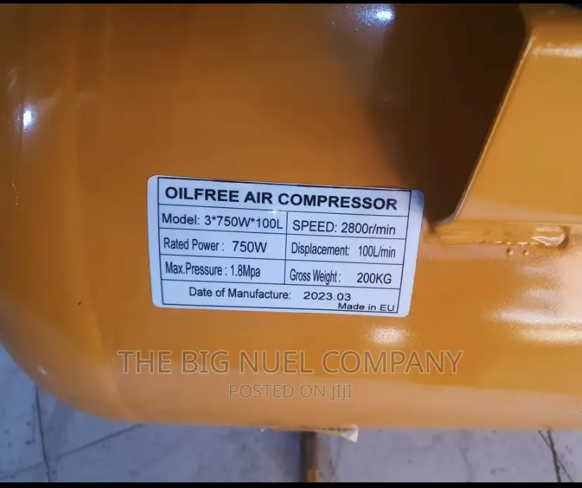 Three Head Oil Free Air Compressor Machine 100L