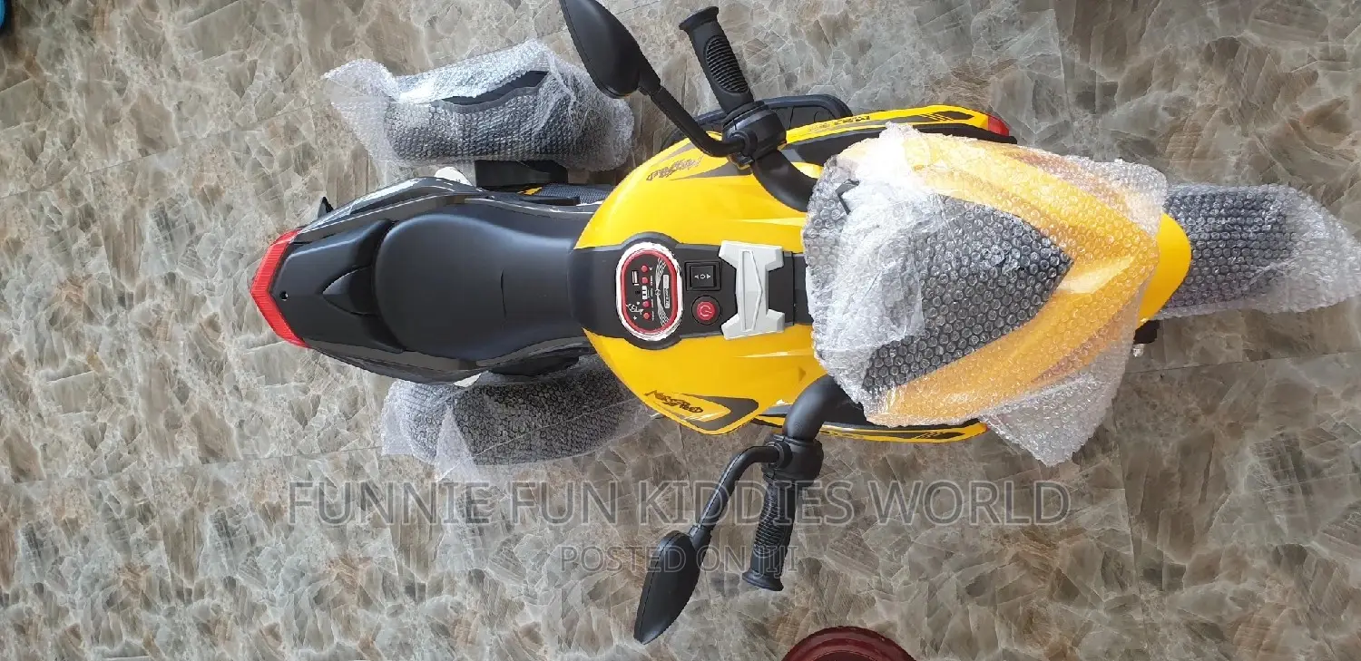Yellow Power Bike for Children