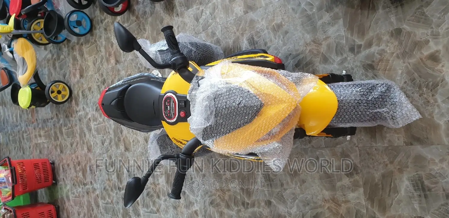 Yellow Power Bike for Children