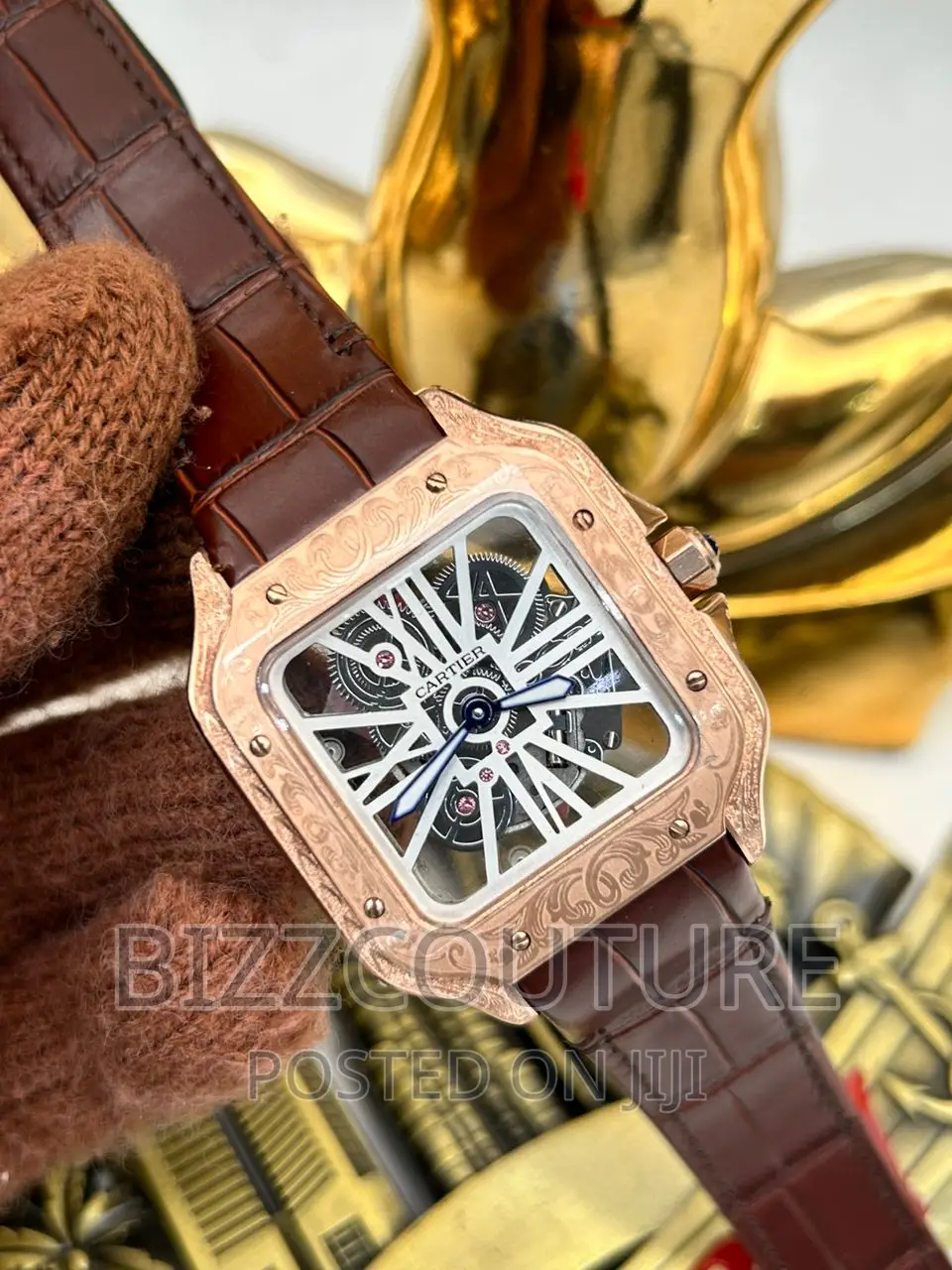 Original CARTIER MECHANICAL Leather Strap Available in Store