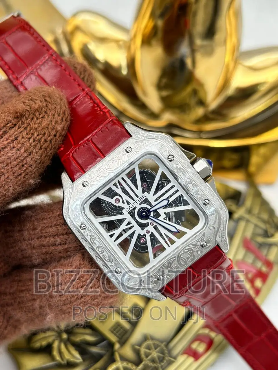 Original CARTIER MECHANICAL Leather Strap Available in Store