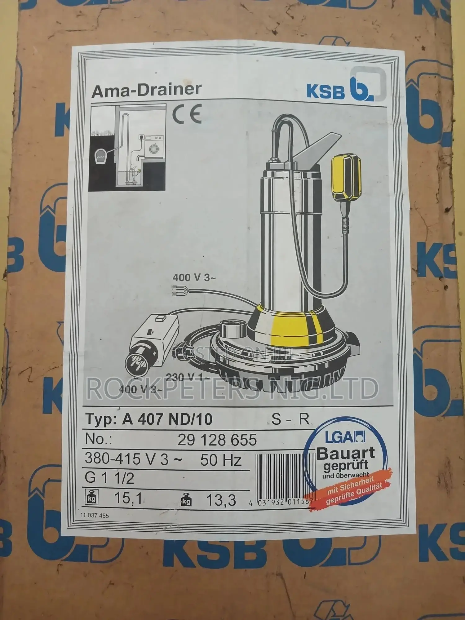KSB Ama-Drainer a 407 Nd/10 S-R