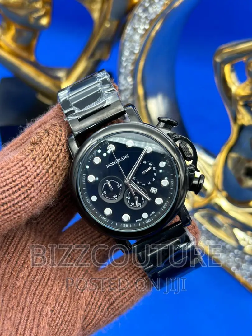 Original MONTBLANC Black Chain Watch Available in Store