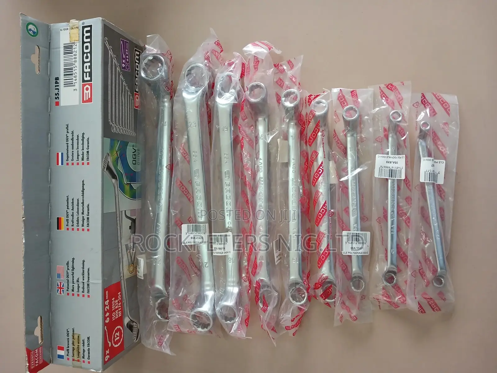 Facom 55.J1pb Ring Spanner Set