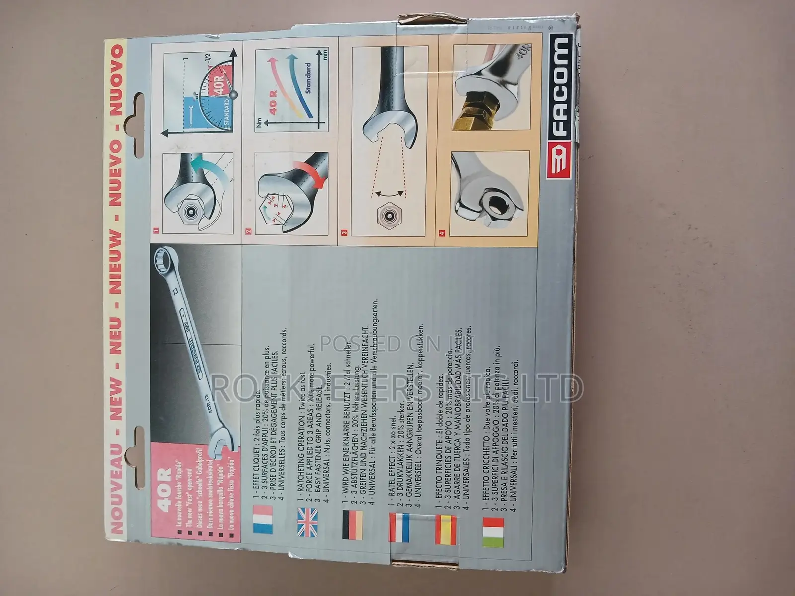 Facom 40R.2pb Combination Wrench Set