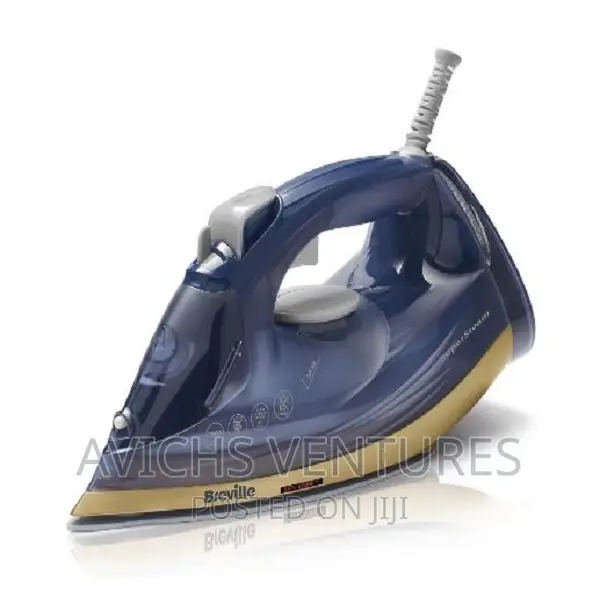 Steam Iron 2600W, Navy and Polished Brass