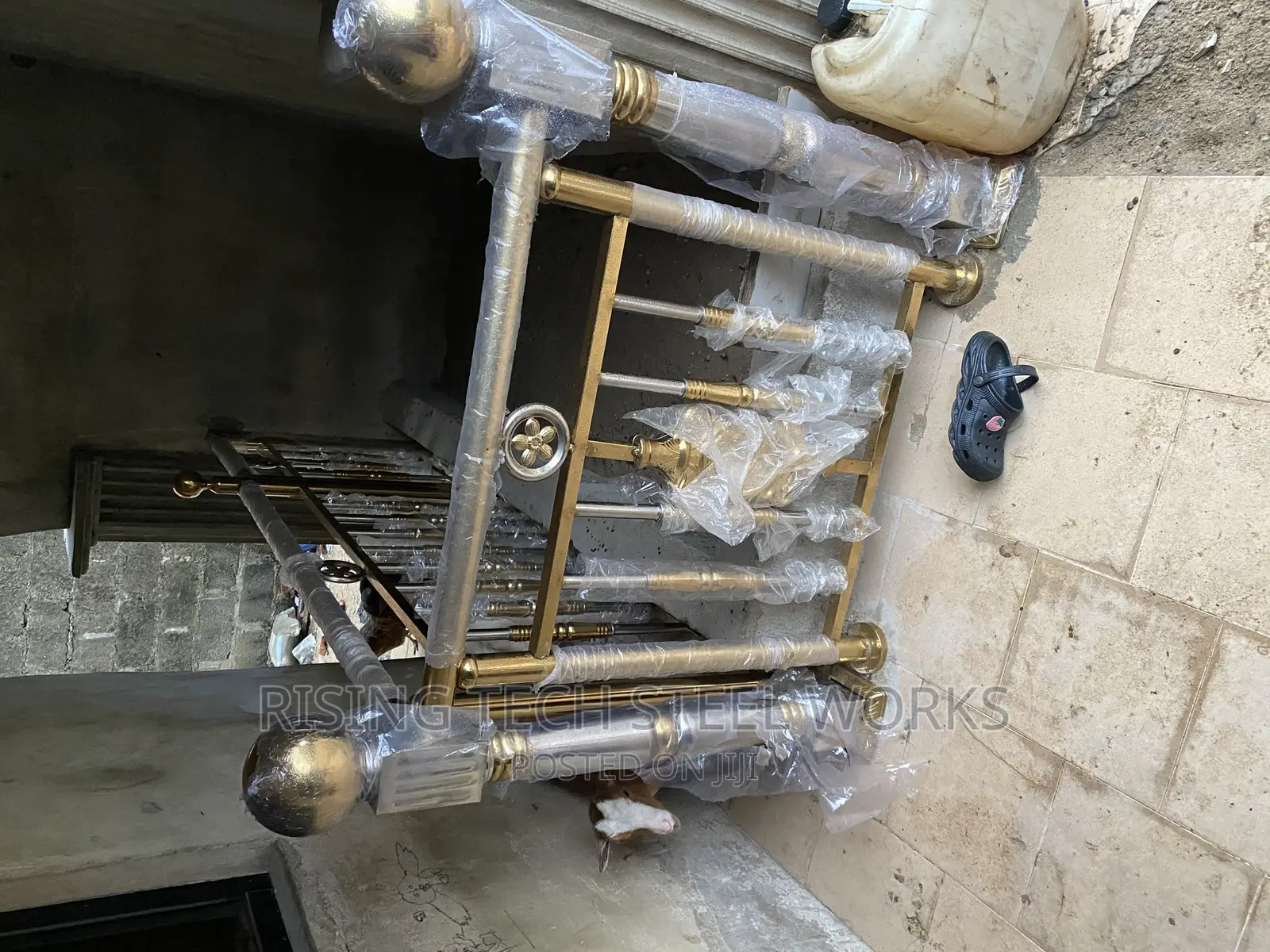 Gold Mixed Stainless Handrail Both Crstal