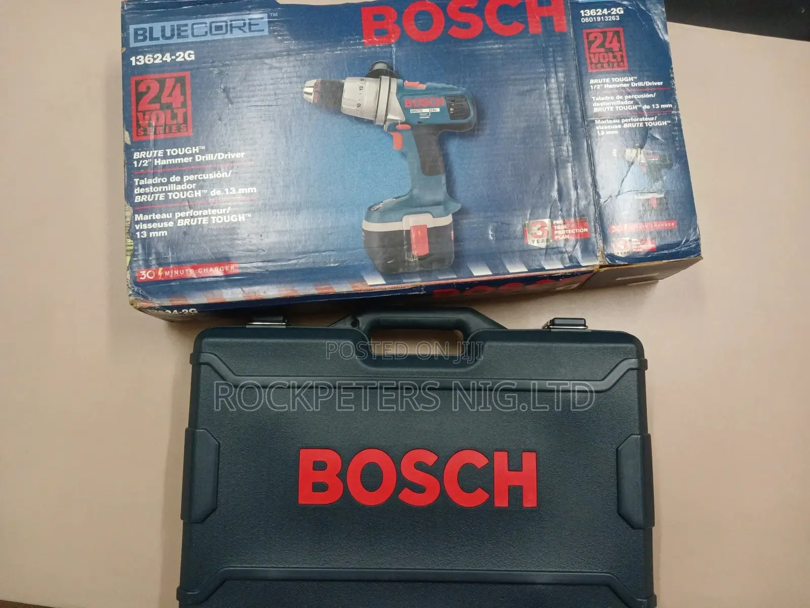 Bosch 24V Brute Tough 1/2′′ Cordless Hammer Drill 13624-2g