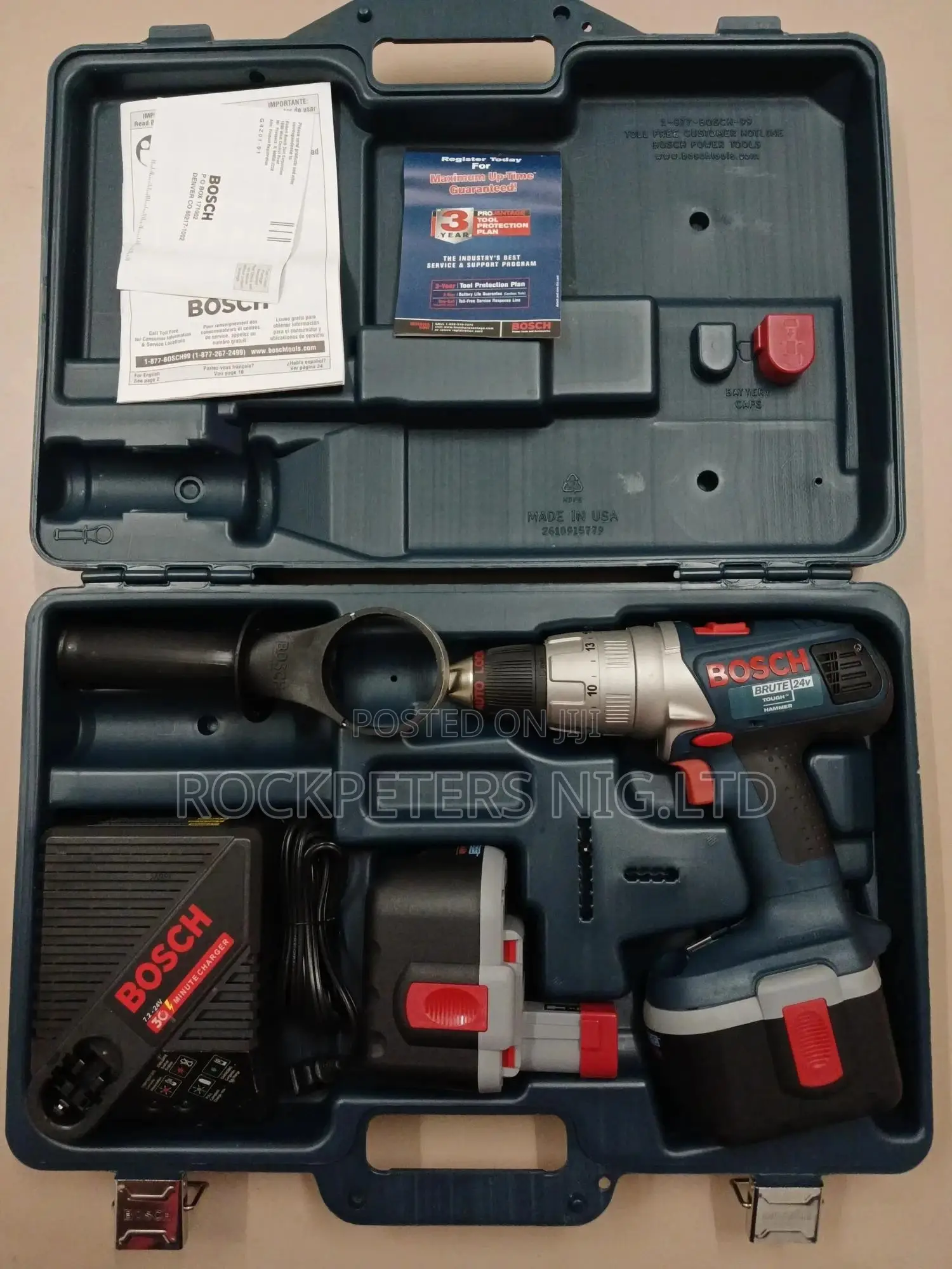 Bosch 24V Brute Tough 1/2′′ Cordless Hammer Drill 13624-2g