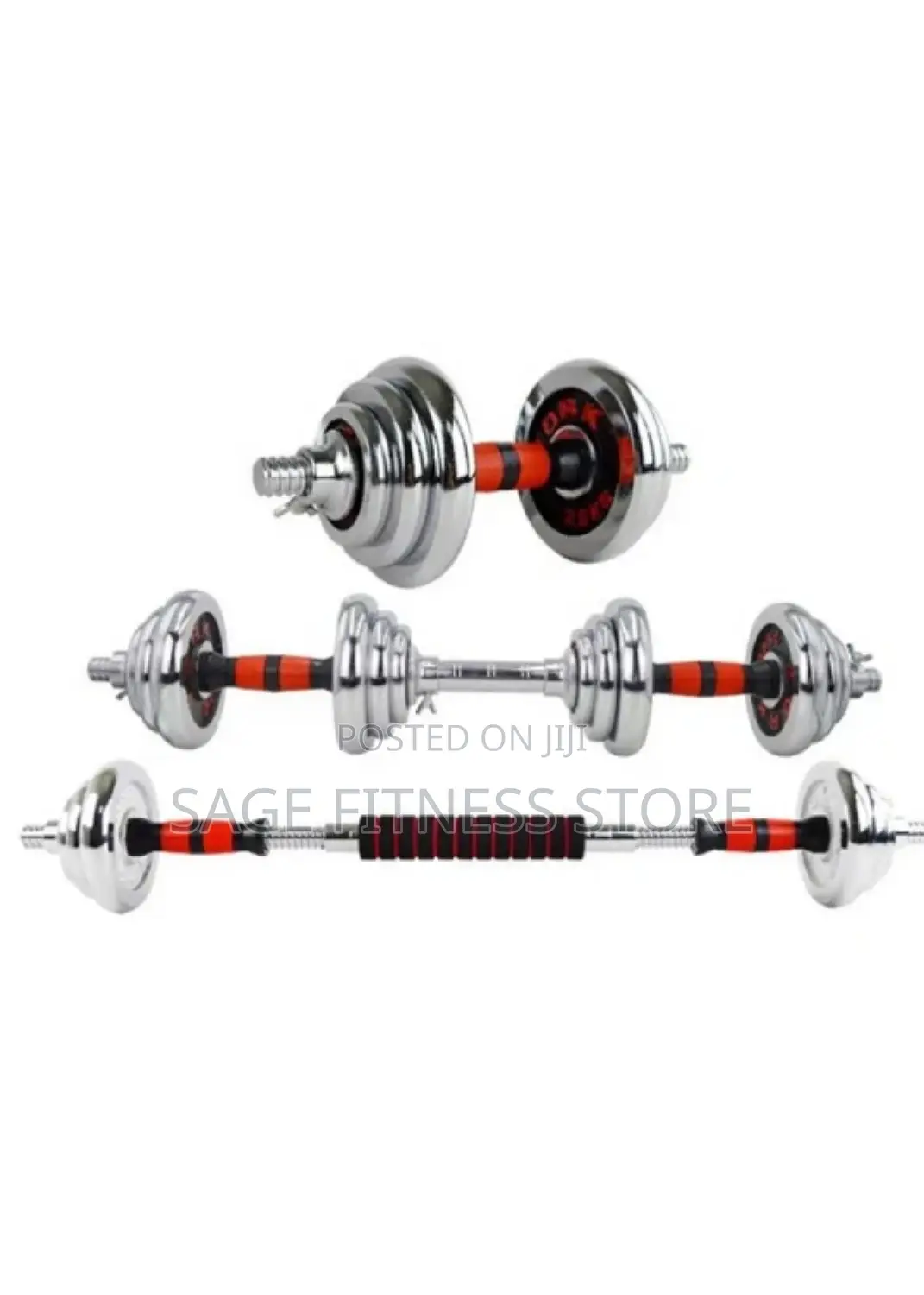 30kg Adjustable Chrome Dumbbell and Barbell