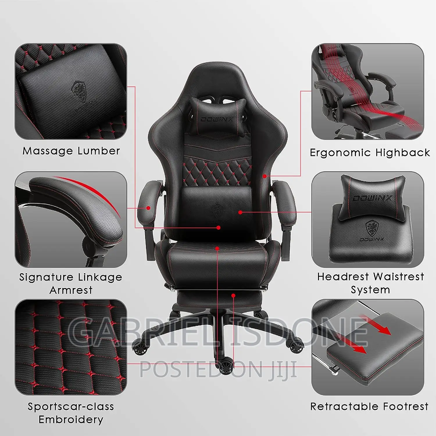 Dowinx Gaming Chair Office Chair PC Chair With Massage