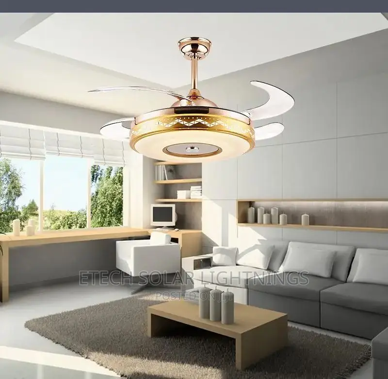 Exclusive Luxury LE D Gold Christal Fan Chandelier Light