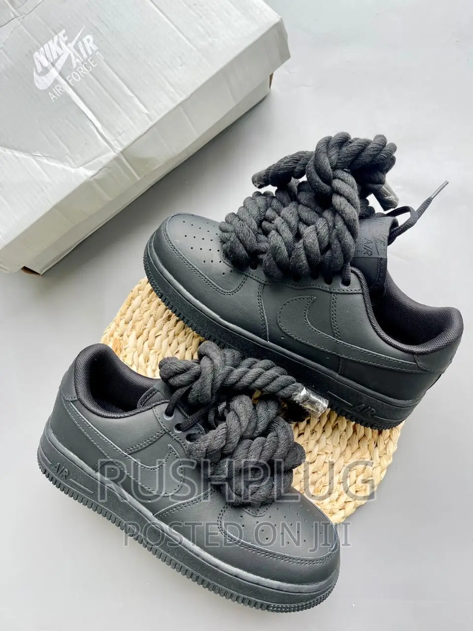 Quality Nike Airforce Big Sole “Black” Sneakers