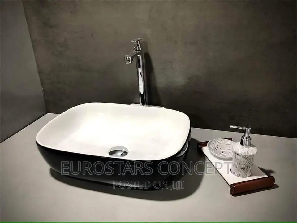 Black Ceramic Modern Wash Hand Basin